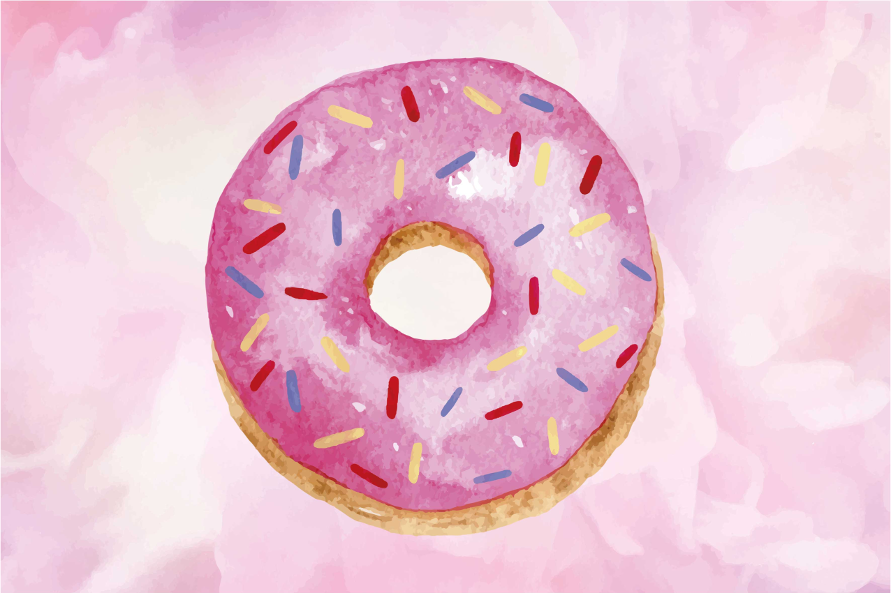 Pink glazed with sparkles original placemats - TenStickers