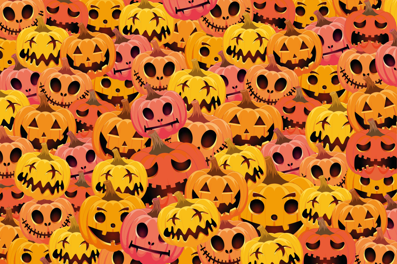 Pumpkin Art Collection Halloween placemats - TenStickers