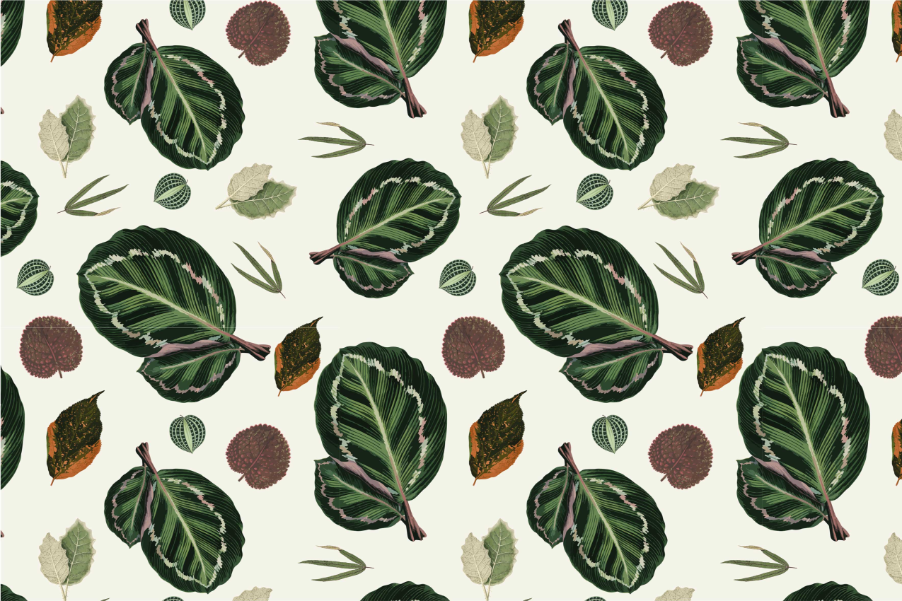 Textured placemats with leaf pattern design - TenStickers