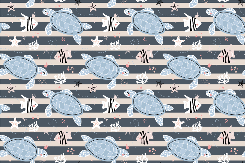 Children placemats turtle pattern delight - TenStickers