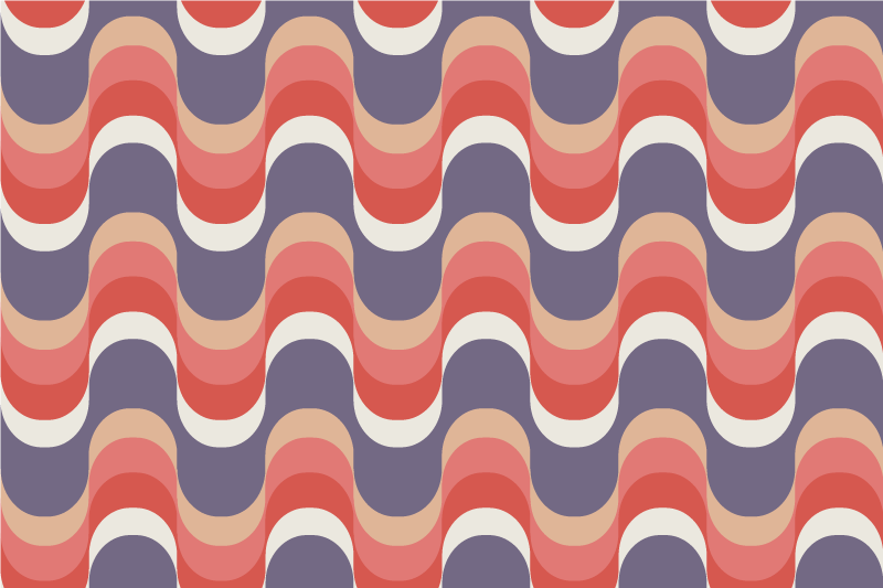 Modern placemats in wave pattern design - TenStickers
