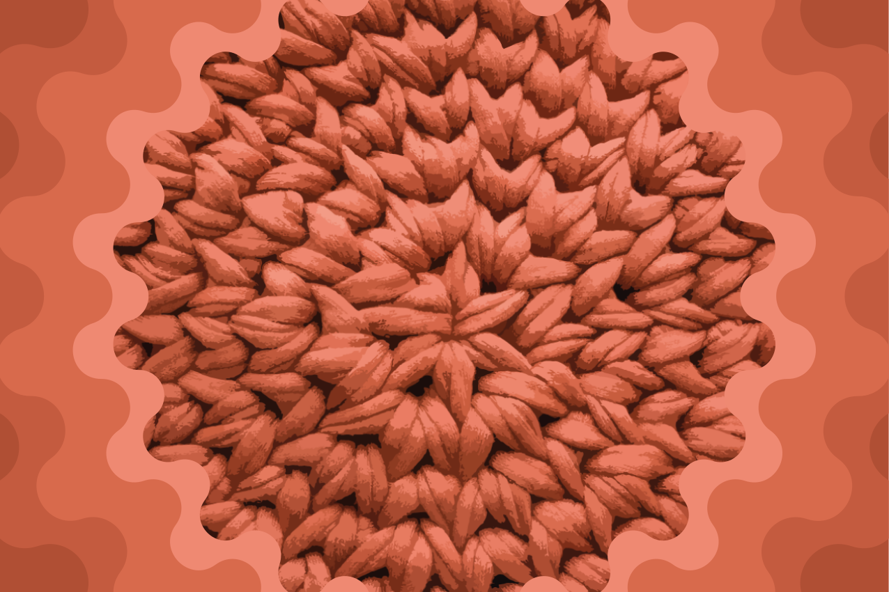 Textured placemat textured leaf design - TenStickers