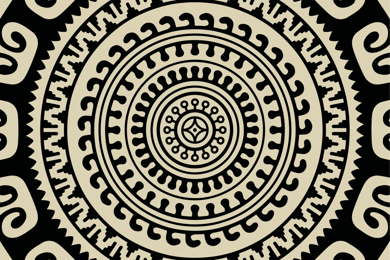 Textured placemats with circular patterned design - TenStickers