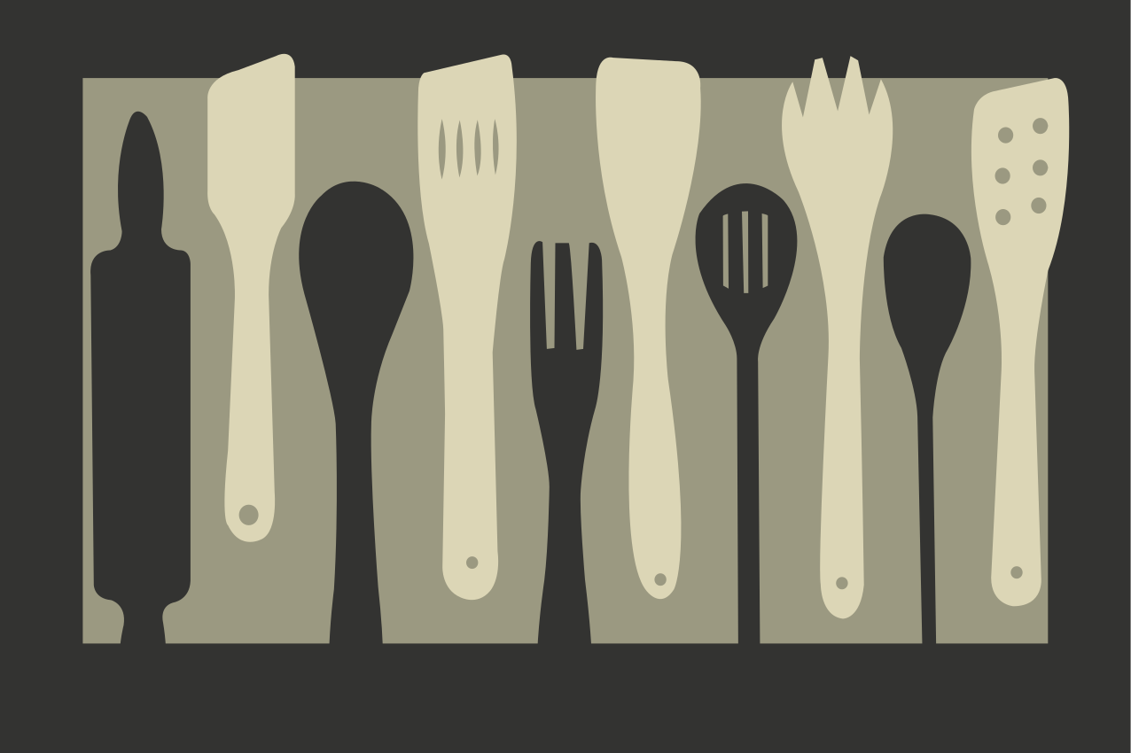 Original placemats with cooking utensil shapes - TenStickers