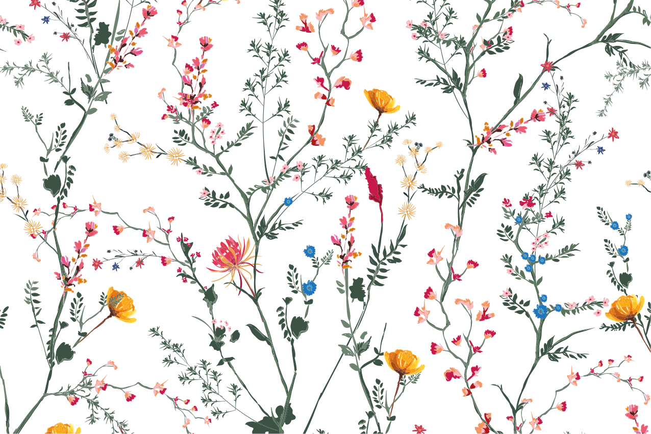 Original placemats floral pattern collection - TenStickers