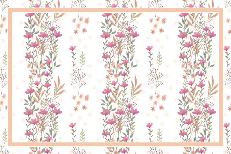Original placemats graceful botanical design - TenStickers