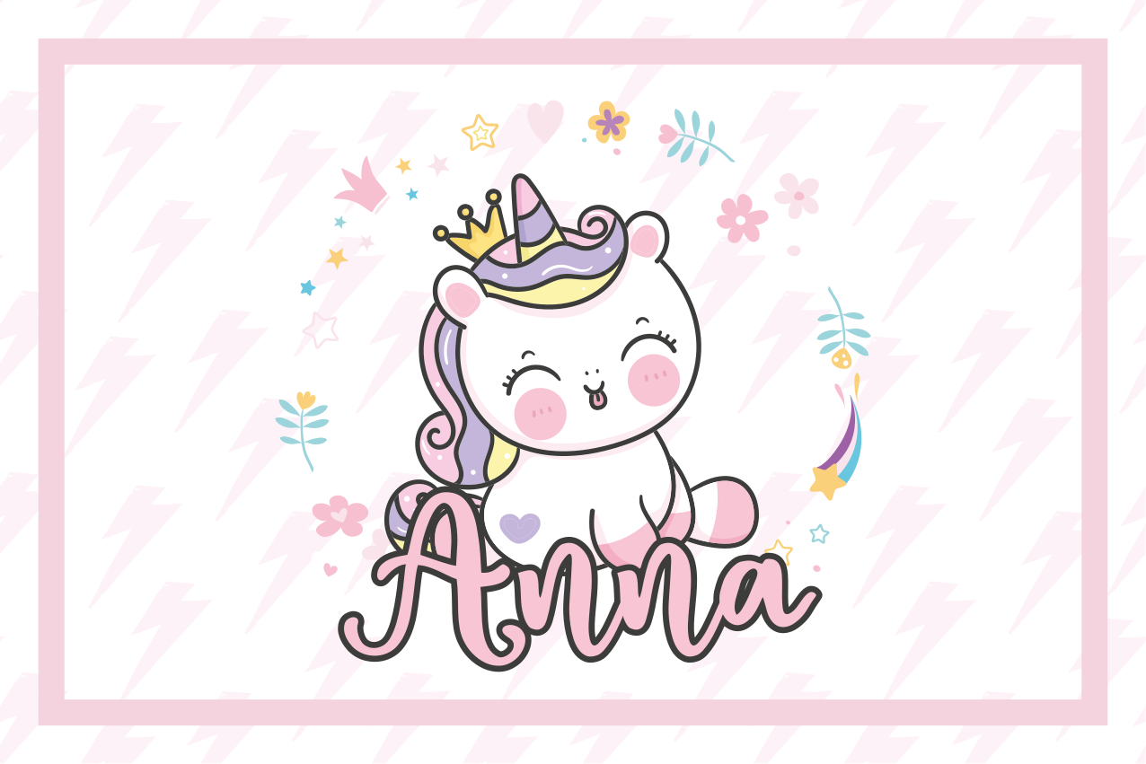 Children placemats with cute unicorn design - TenStickers