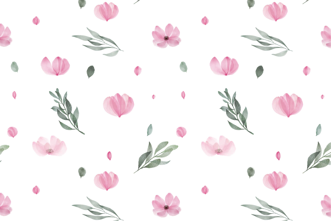 Christmas placemats floral design in gentle tones - TenStickers