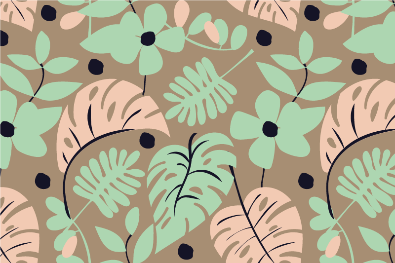 Modern placemats with botanical pattern design - TenStickers
