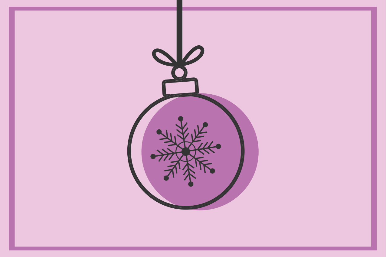 Christmas placemats snowflake ornament design - TenStickers