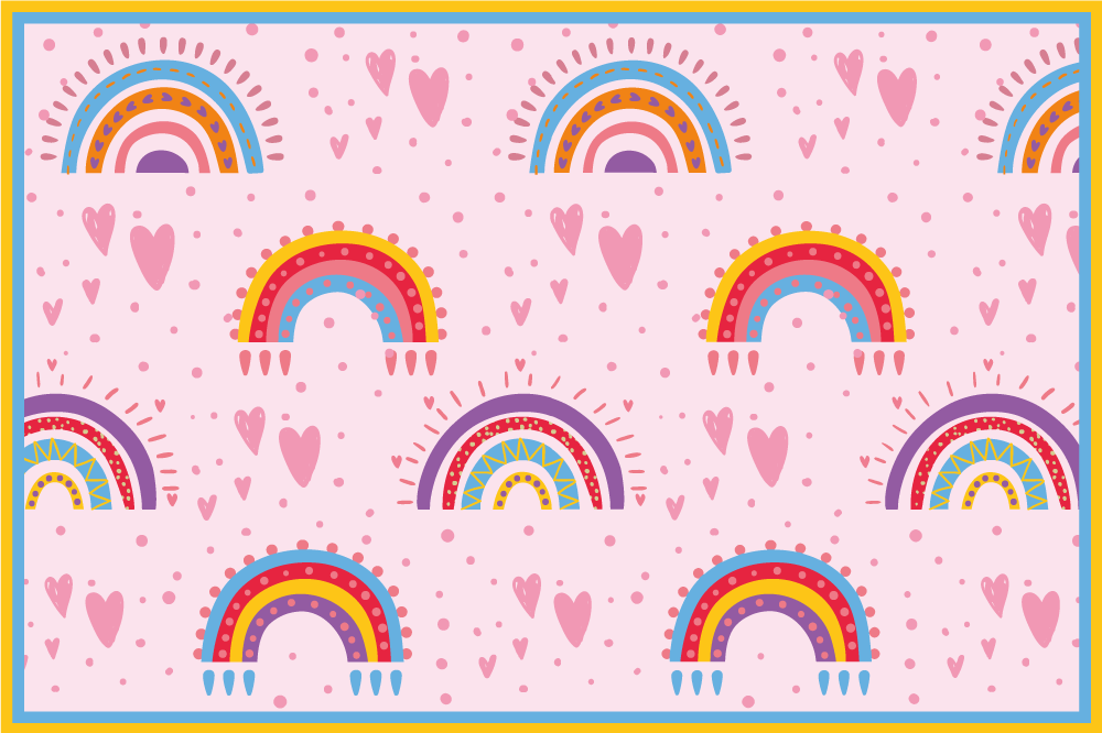 Children placemats vibrant rainbow designs - TenStickers