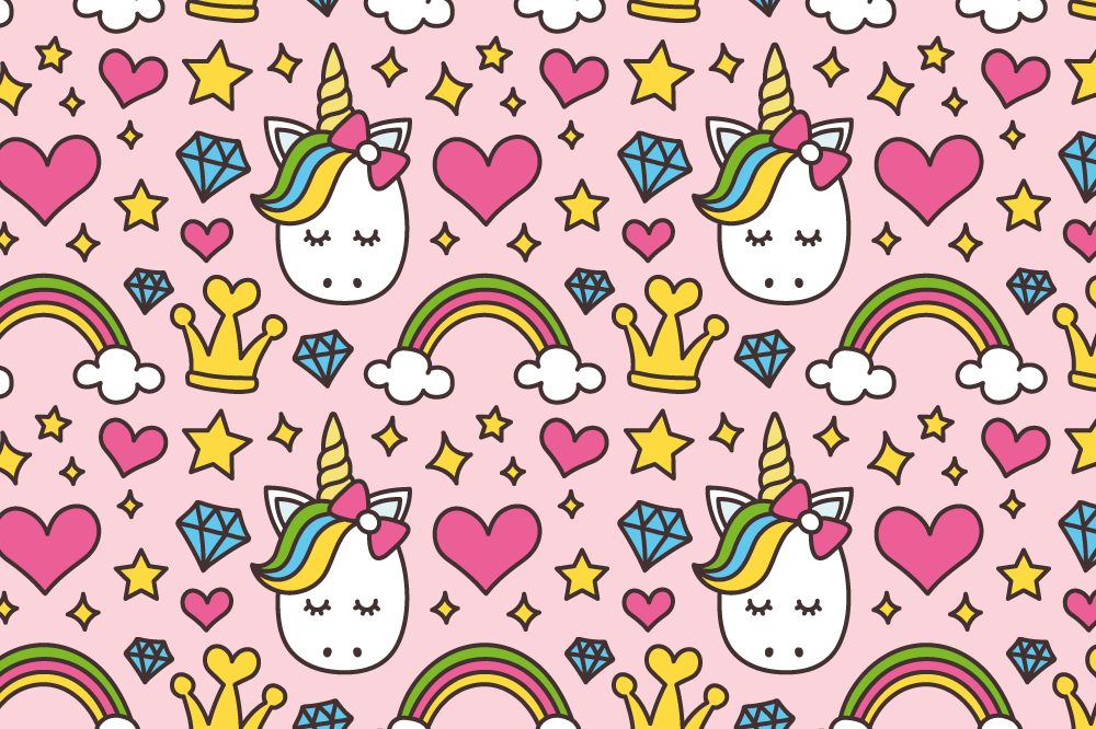 Children placemats cute unicorn design - TenStickers