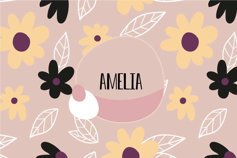 Children placemats customized botanical design - TenStickers