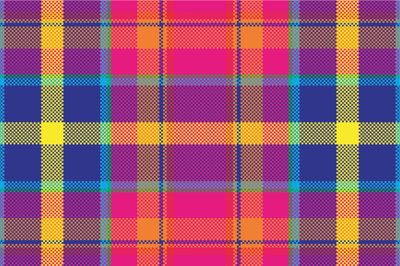 Textured placemats in vibrant plaid design - TenStickers