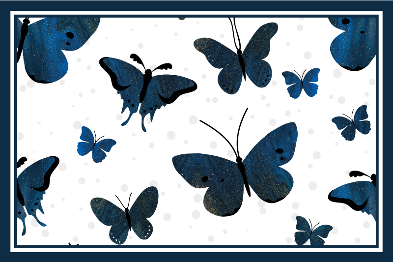 Original placemats butterfly pattern design - TenStickers