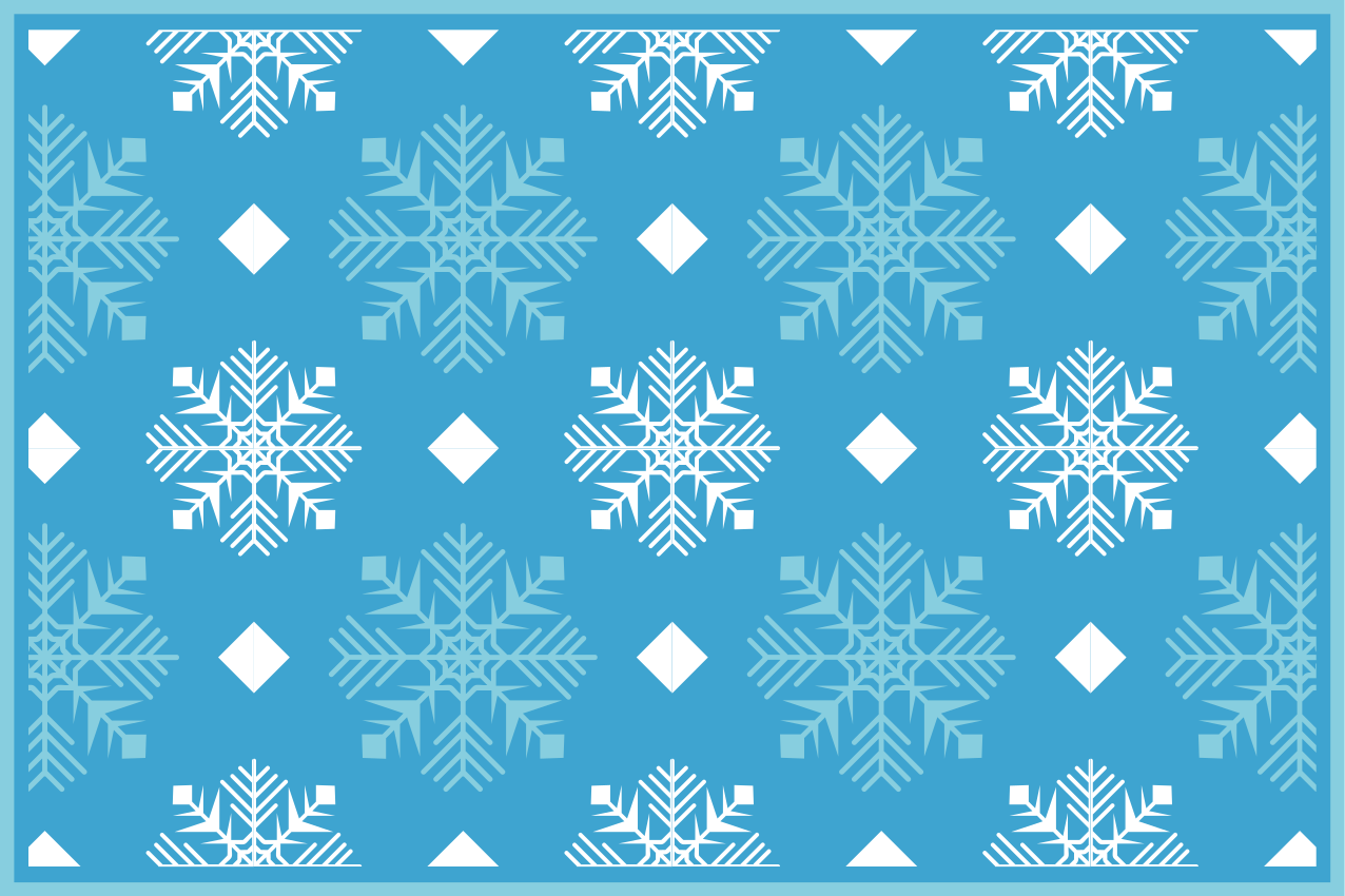 Christmas placemats with snowflake pattern design - TenStickers