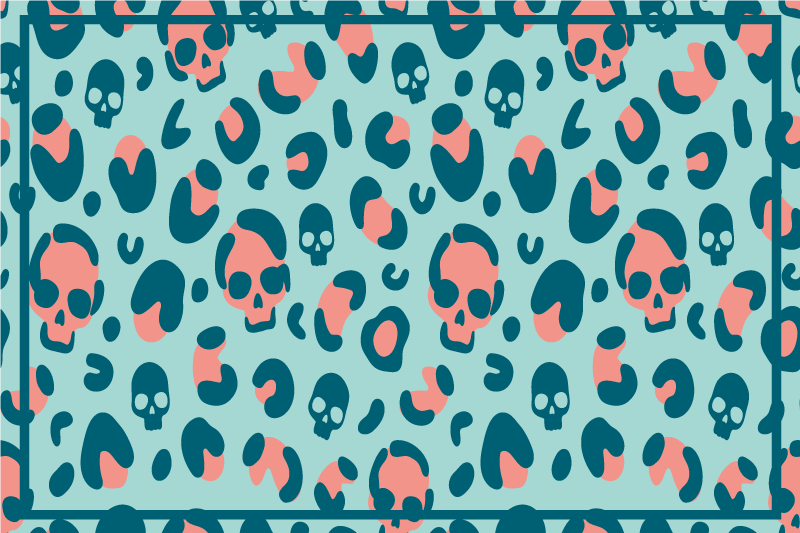 Original placemats skull print design - TenStickers