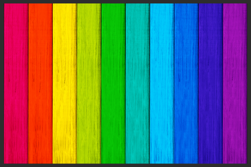 Realistic Rainbow Wooden original placemats - TenStickers