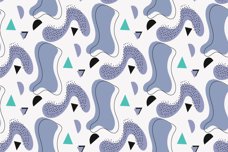 Modern placemats with abstract organic shapes - TenStickers