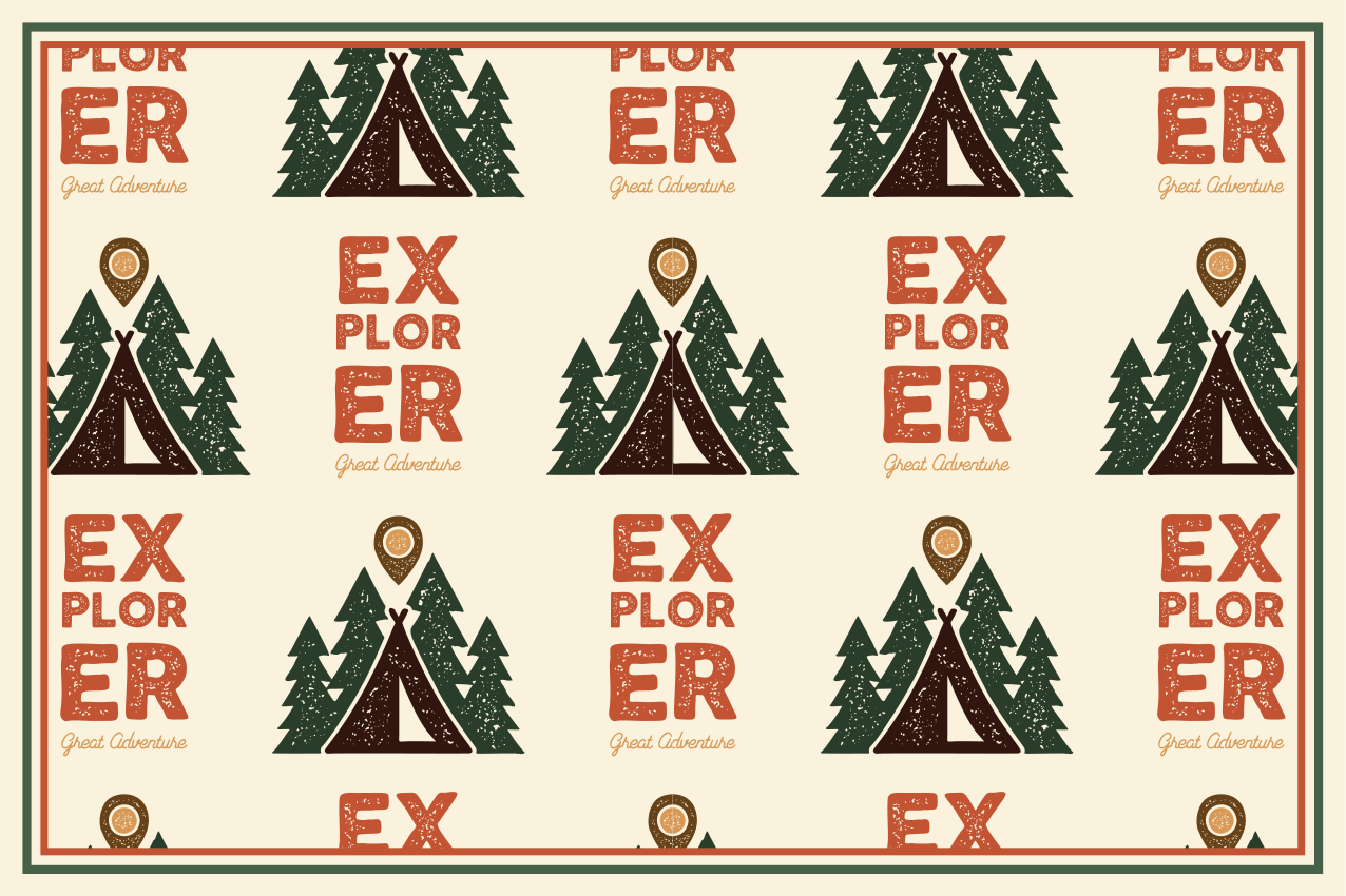 Original placemats explorer adventure design - TenStickers