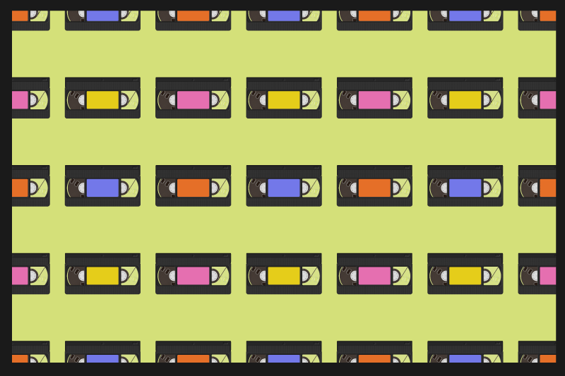 Original placemats colorful vhs tape design - TenStickers