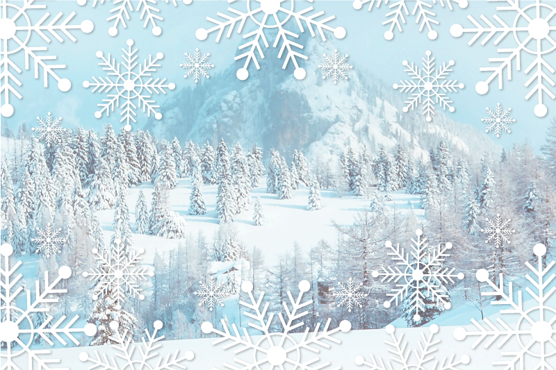 Christmas placemats snowflake winter landscape - TenStickers