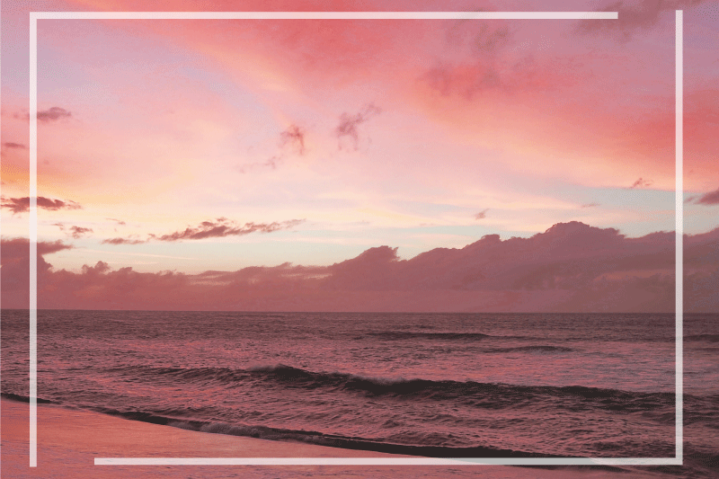 Modern placemats serene coastal sunset - TenStickers