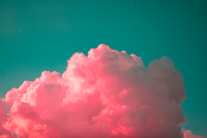 Modern placemats pink cloud blush - TenStickers