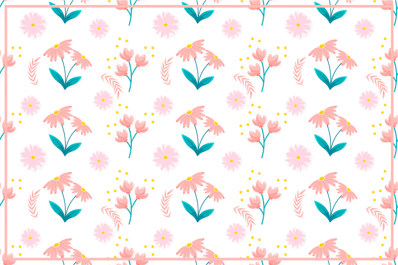 Original placemats floral art design - TenStickers