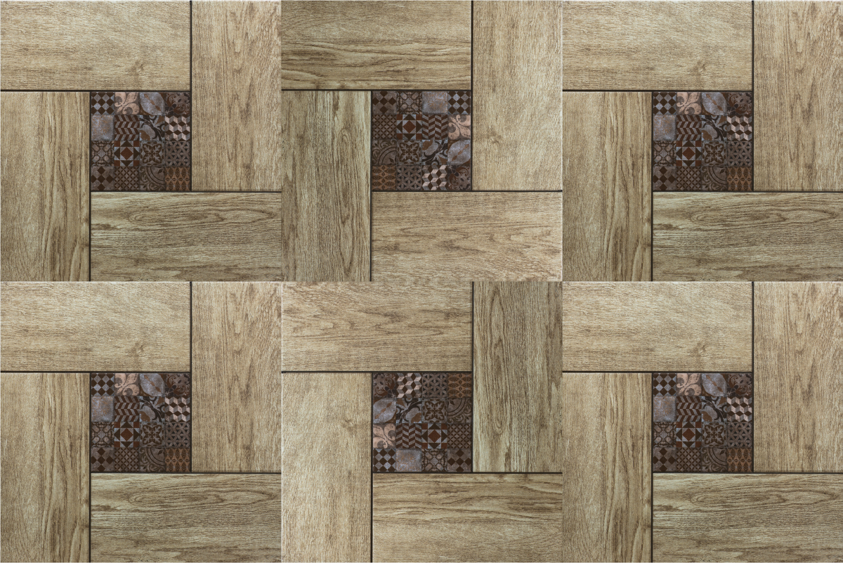 Wooden textured tiles effect textured placemats - TenStickers