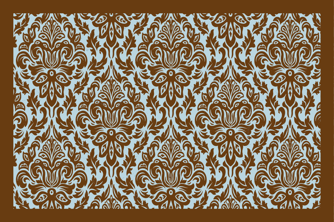 Textured placemats intricate flower design - TenStickers