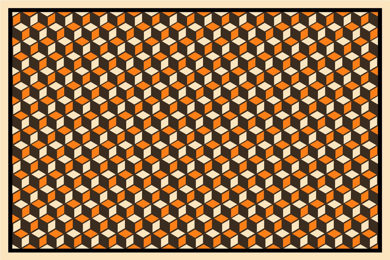 Retro geometric pattern Vinyl placemats - TenStickers