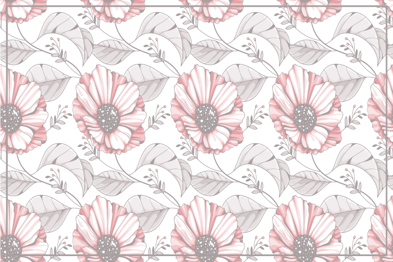 Elegant pink magnolia design vinyl placemats - TenStickers