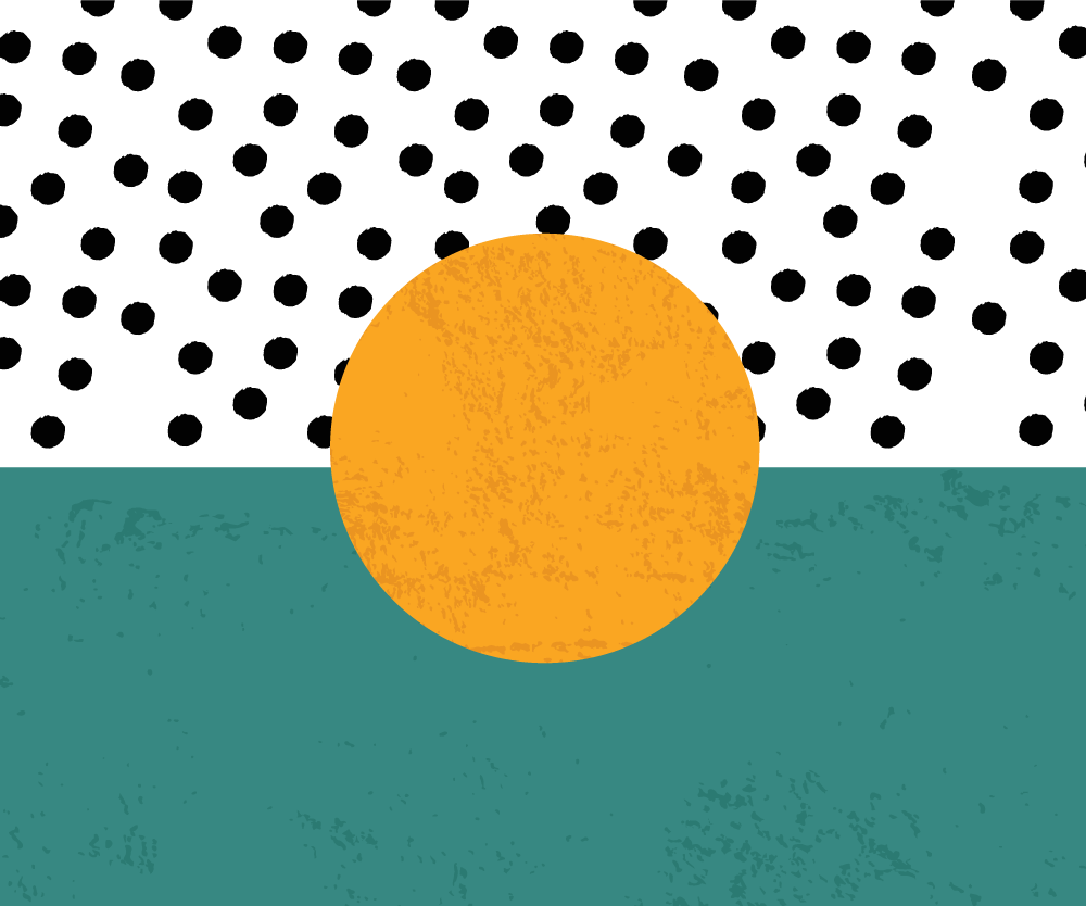 Modern placemats with bold polka dot design - TenStickers