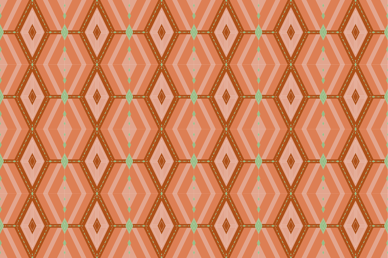 30s autumnal tints geometric elegant placemats - TenStickers