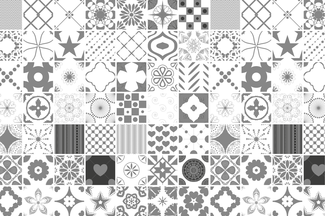 Textured placemats with patterned monochrome texture - TenStickers