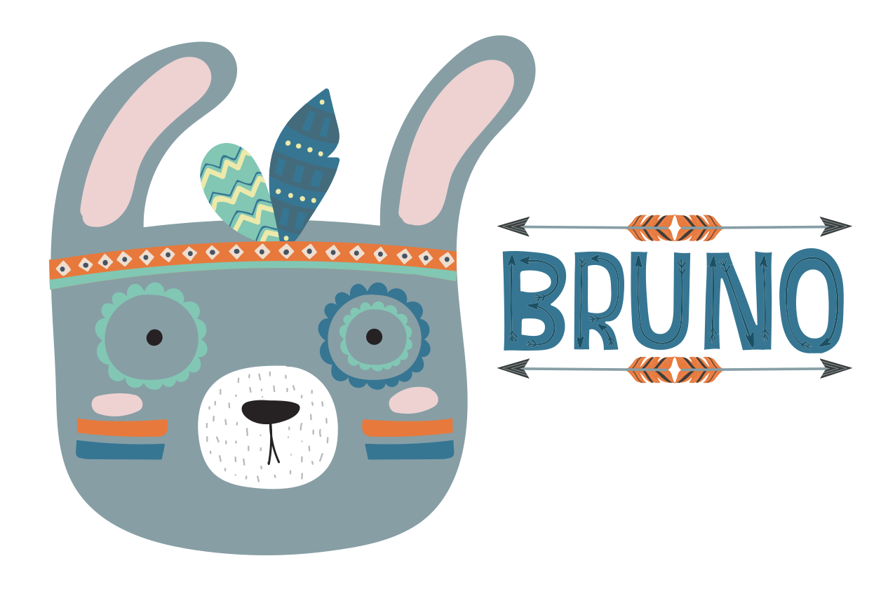 Children placemats cute animal faces - TenStickers