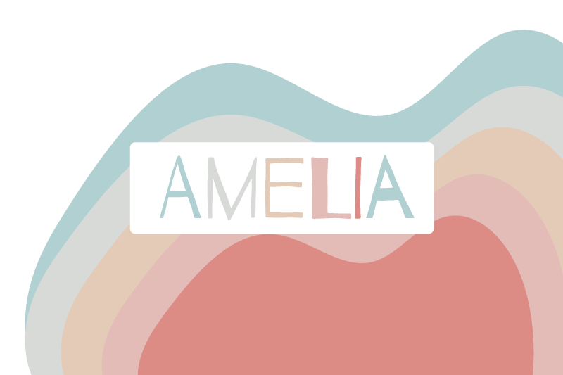 Personalisable placemats with vibrant name design - TenStickers