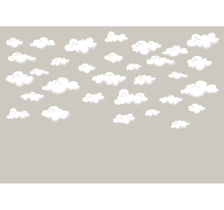 Clouds pattern nursery mural - TenStickers