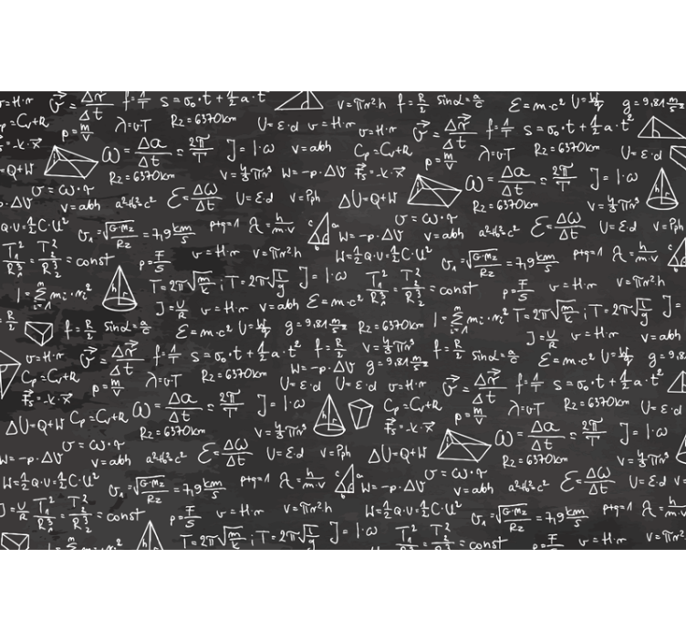 maths chalkboard pattern teenage wall mural - TenStickers