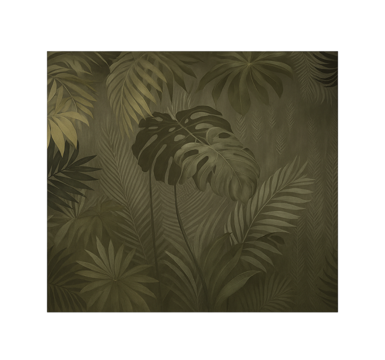 Lush tropical jungle mural for living room - TenStickers