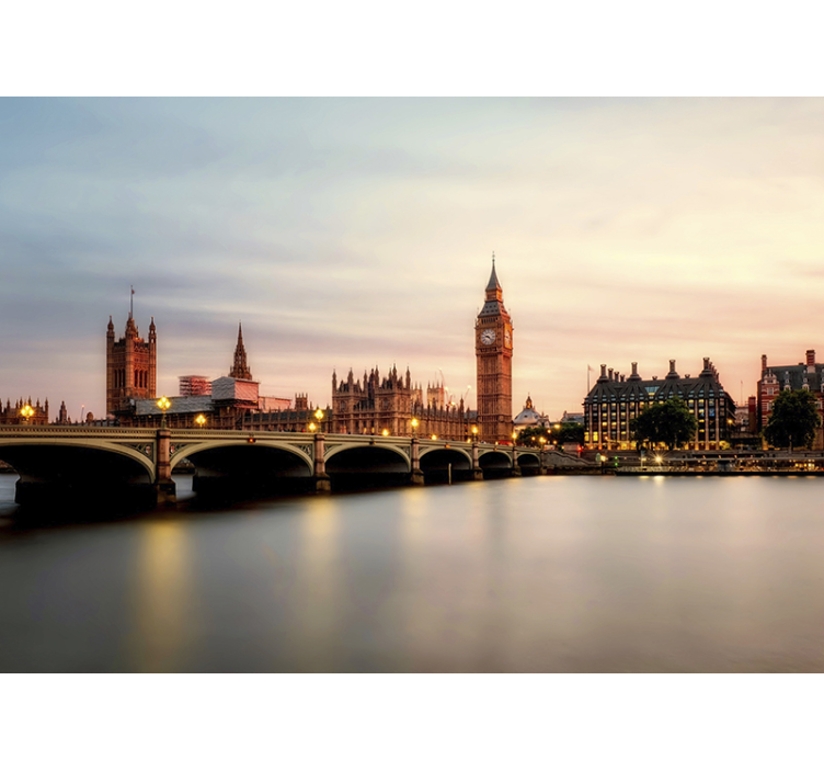 London Skyline Dusk london wall mural - TenStickers