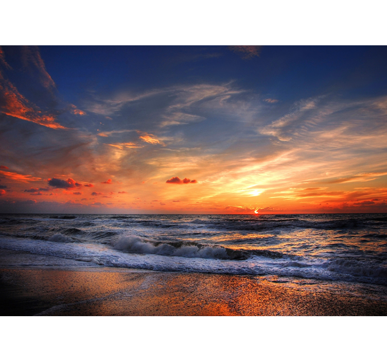 Sunset Seascape sea mural - TenStickers