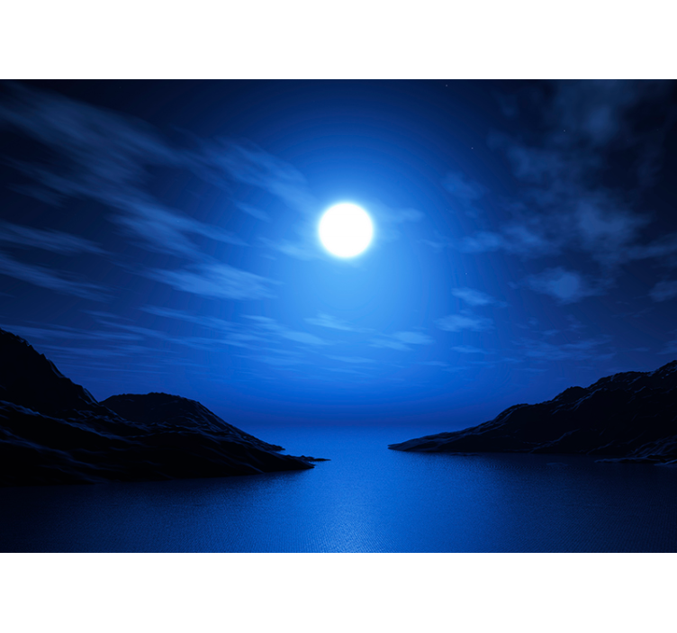 Lunar Night Scene sky mural - TenStickers