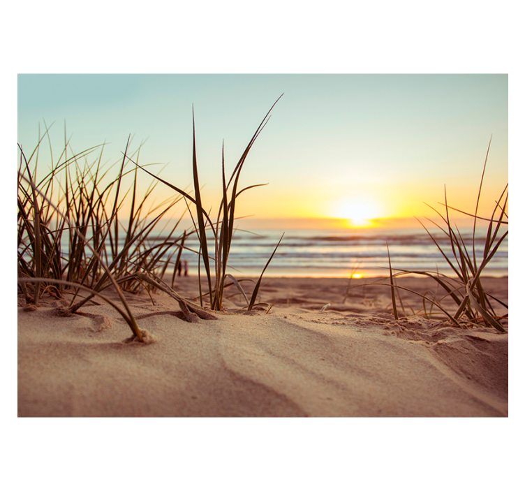 Landscape mural wallpaper serene beach sunset - TenStickers