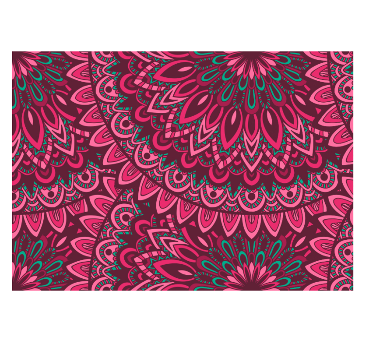 Floral Mandala zen mural wallpaper - TenStickers