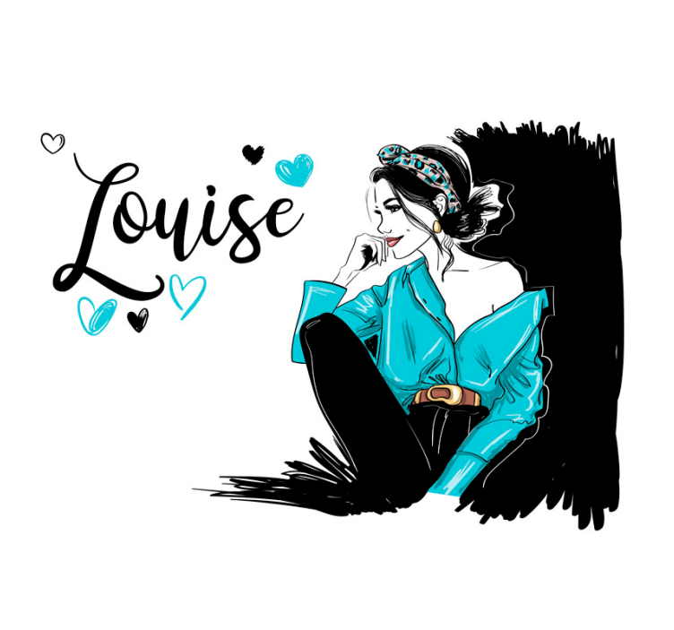 Mural quote stylish woman illustration - TenStickers