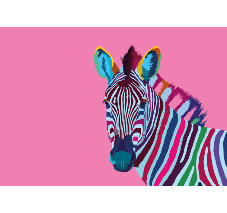 Zebra Pop Art animal wall mural - TenStickers