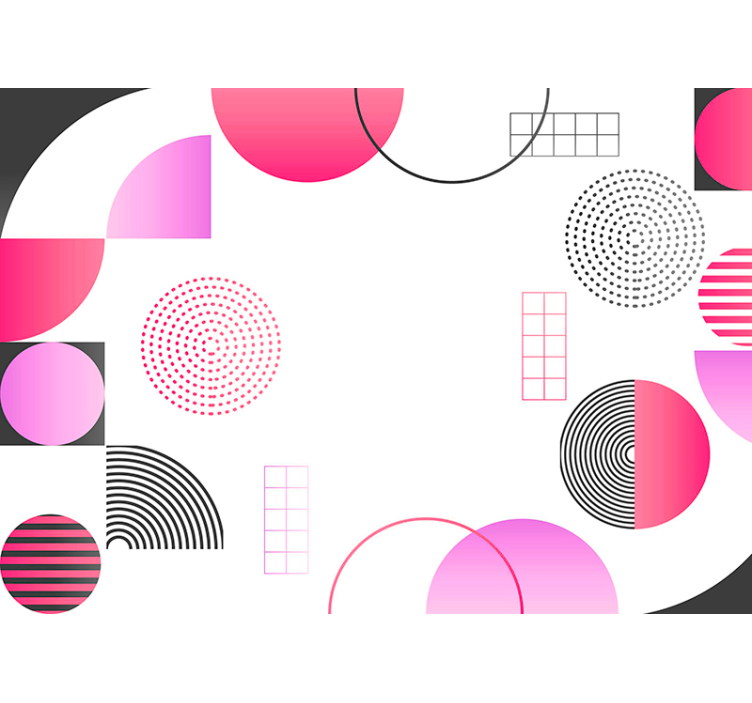 Geometric Shapes Design abstract wall mural - TenStickers