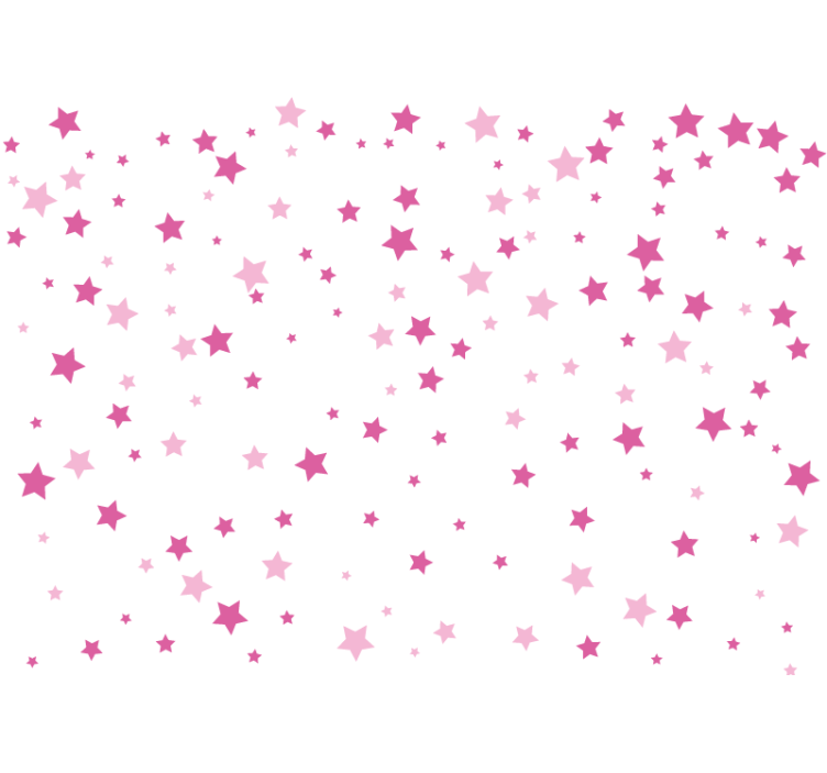 Pink falling stars Nursery Mural - TenStickers